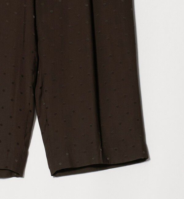 BEAUTY&YOUTH UNITED ARROWS「レーヨン ドットジャガード タック バックゴムパンツ/ダークブラウン」|その他|