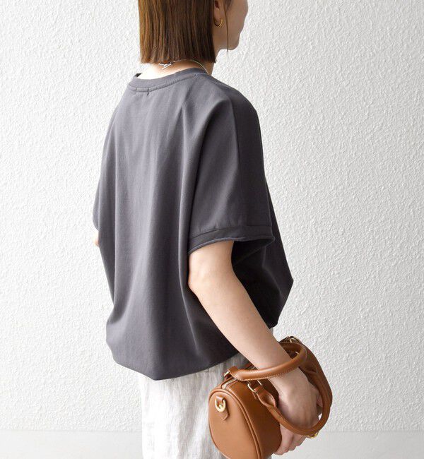 SHIPS any「SHIPS any:〈洗濯機可能〉インレイ コクーン ショートスリーブ プルオーバー」|Tシャツ・カットソー|