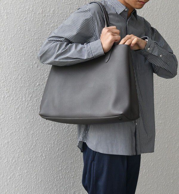 SHIPS any「SHIPS any: スプリット レザー トートバッグ (クラッチバッグ付き) 26SS◇」|トートバッグ|