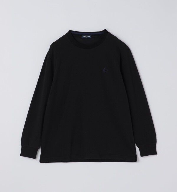 SHIPS「【SHIPS別注】FRED PERRY: ピケ ロングスリーブ T シャツ」|Tシャツ・カットソー|ブラック