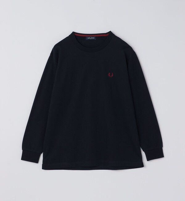 SHIPS「【SHIPS別注】FRED PERRY: ピケ ロングスリーブ T シャツ」|Tシャツ・カットソー|ネイビー