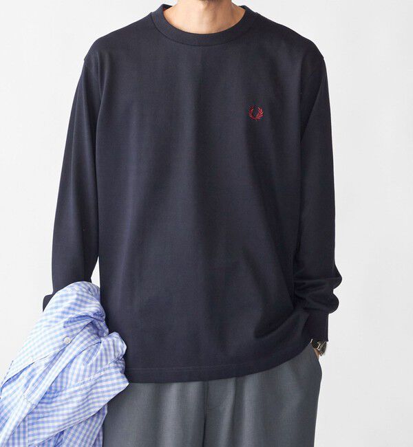SHIPS「【SHIPS別注】FRED PERRY: ピケ ロングスリーブ T シャツ」|Tシャツ・カットソー|