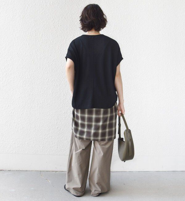 SHIPS for women「【WEB限定】シアー ワッフル スリット TEE」|Tシャツ・カットソー|