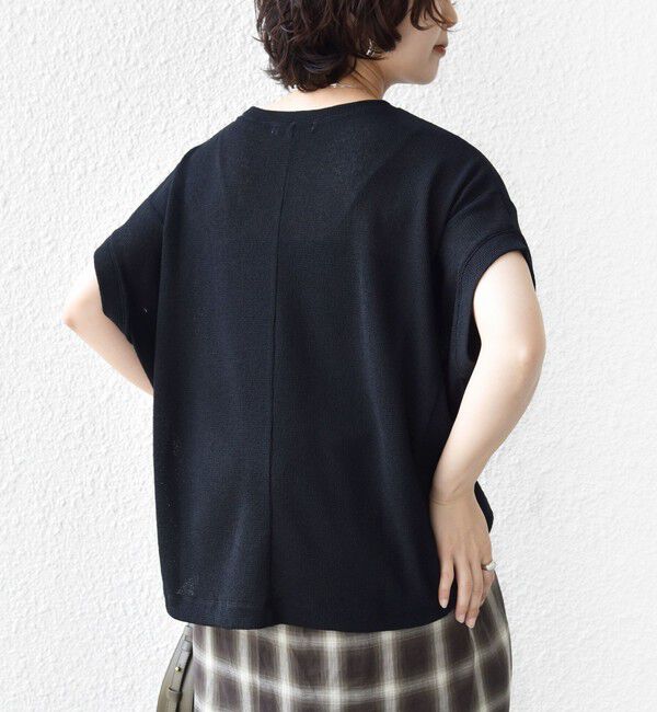 SHIPS for women「【WEB限定】シアー ワッフル スリット TEE」|Tシャツ・カットソー|