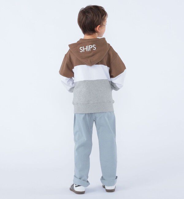SHIPS KIDS「SHIPS KIDS:100～130cm / ロゴ フード ジップ パーカ」|パーカー|