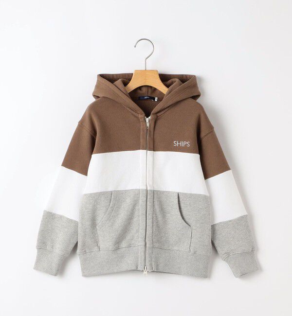 SHIPS KIDS「SHIPS KIDS:100～130cm / ロゴ フード ジップ パーカ」|パーカー|