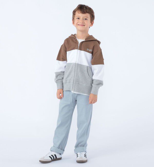 SHIPS KIDS「SHIPS KIDS:100～130cm / ロゴ フード ジップ パーカ」|パーカー|