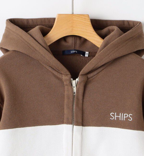 SHIPS KIDS「SHIPS KIDS:80～90cm / ロゴ フード ジップ パーカ」|パーカー|