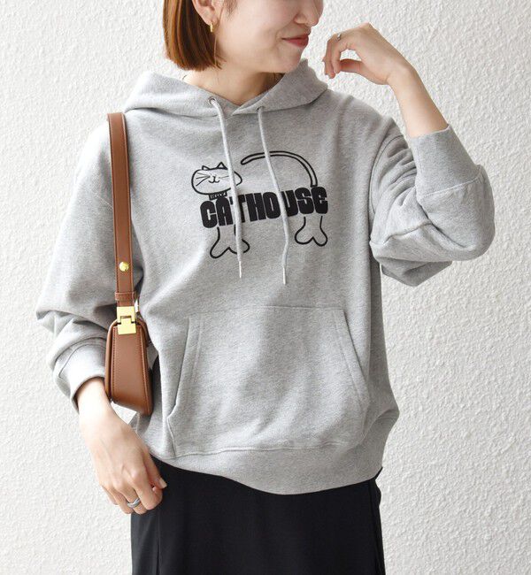 SHIPS any「【SHIPS any別注】THE KNiTS:〈洗濯機可能〉ロゴプリント フーディー 26AW」|パーカー|グレー
