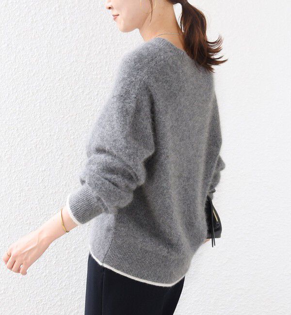 SHIPS for women「《予約》〈手洗い可能〉フォックス ラメ Vネック ニット」|ニット・セーター|