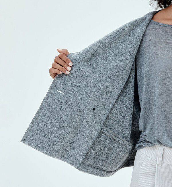GALERIE VIE「【一部追加予約】ファインブークレー オーバージャケット」|ノーカラージャケット|