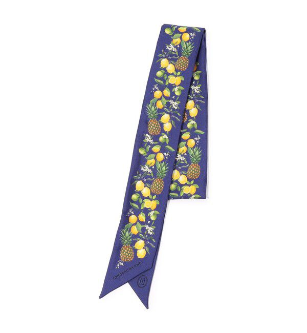 TOMORROWLAND GOODS「ATELIER TOMORROW FRUITS シルク ボウタイスカーフ」|バンダナ・スカーフ|68 ネイビー系