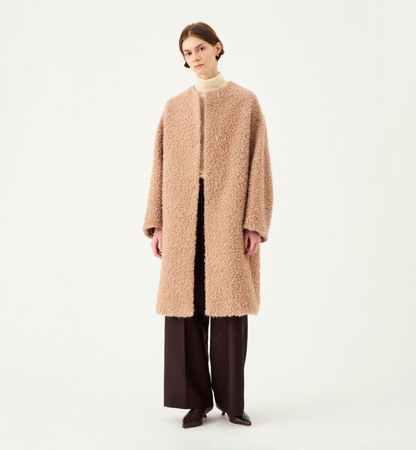 Ballsey「Danielle ミドルコート」|ノーカラーコート|