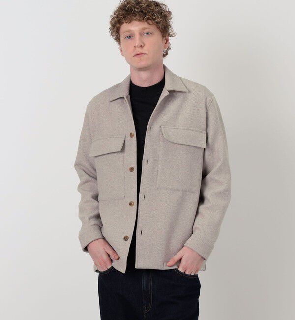 TOMORROWLAND MENS「【別注】GUY ROVER ウールポリエステル シャツブルゾン」|ブルゾン・スタジャン|