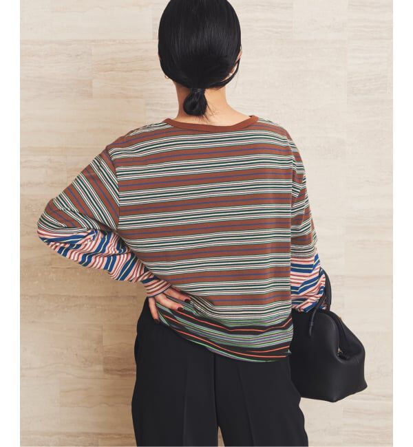Plage「《予約》Girls Department Club TRIPLE BORDER LAYE トップス」|Tシャツ・カットソー|