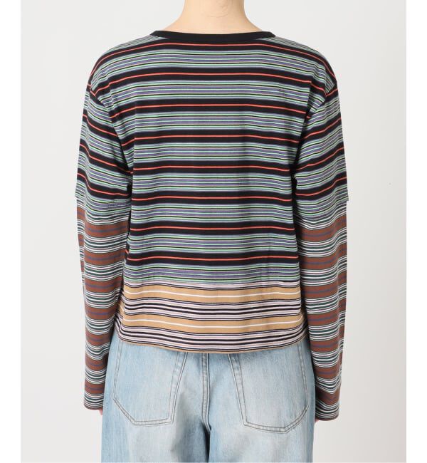 Plage「《予約》Girls Department Club TRIPLE BORDER LAYE トップス」|Tシャツ・カットソー|