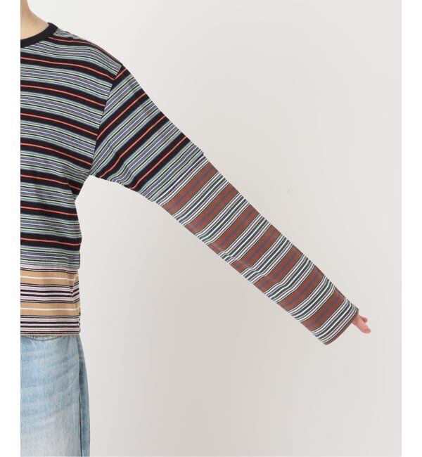 Plage「《予約》Girls Department Club TRIPLE BORDER LAYE トップス」|Tシャツ・カットソー|