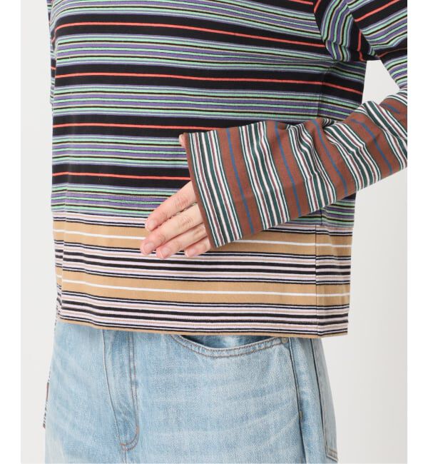 Plage「《予約》Girls Department Club TRIPLE BORDER LAYE トップス」|Tシャツ・カットソー|