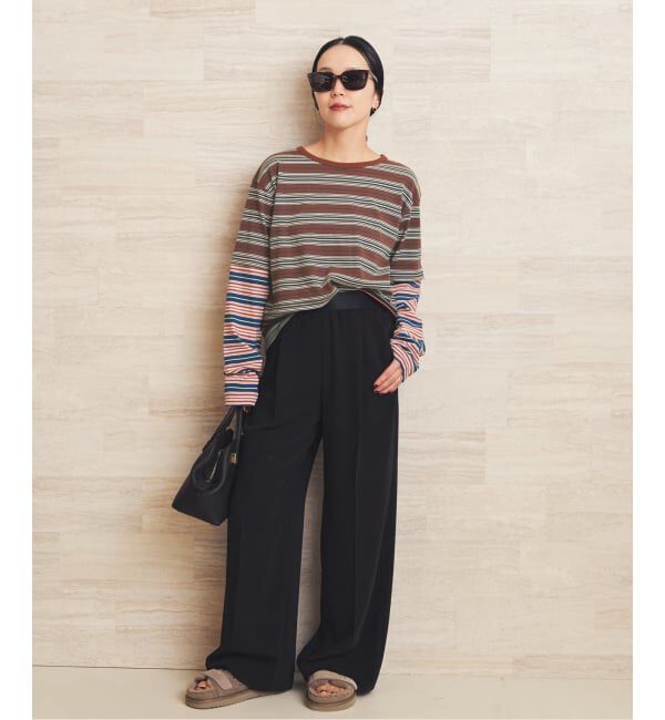 Plage「《予約》Girls Department Club TRIPLE BORDER LAYE トップス」|Tシャツ・カットソー|