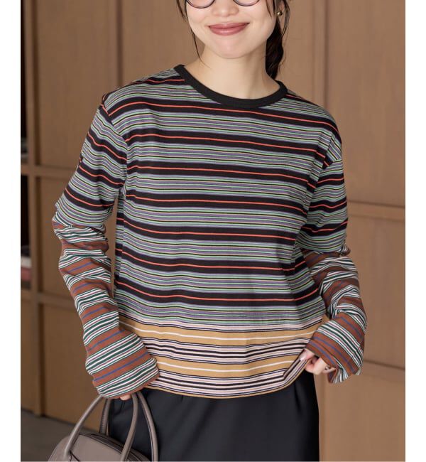 Plage「《予約》Girls Department Club TRIPLE BORDER LAYE トップス」|Tシャツ・カットソー|