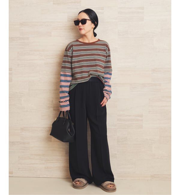 Plage「《予約》Girls Department Club TRIPLE BORDER LAYE トップス」|Tシャツ・カットソー|