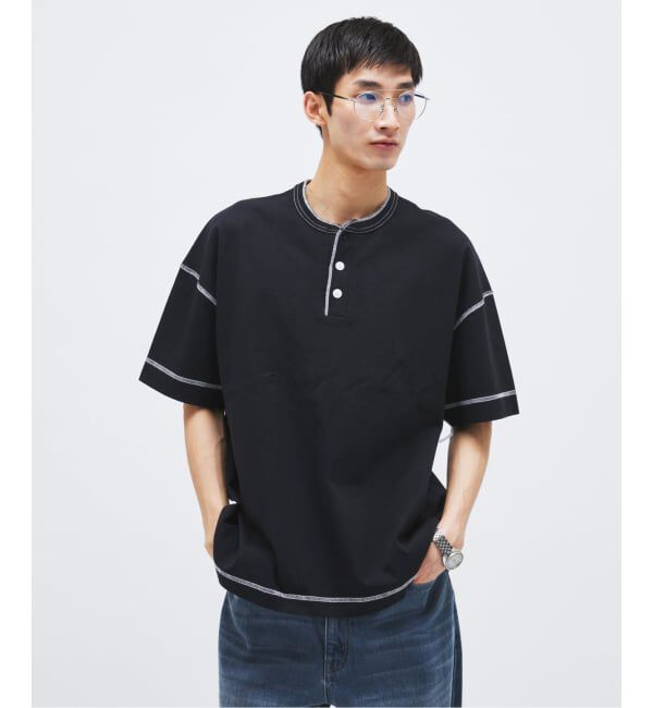 JOURNAL STANDARD「Healthknit / ヘルスニット 別注 ヘンリーネックTシャツ」|Tシャツ・カットソー|