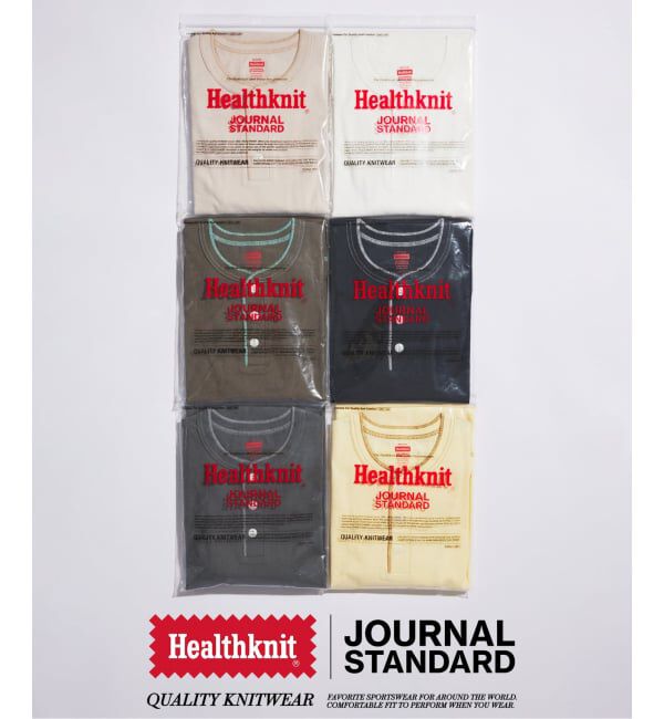 JOURNAL STANDARD「Healthknit / ヘルスニット 別注 ヘンリーネックTシャツ」|Tシャツ・カットソー|