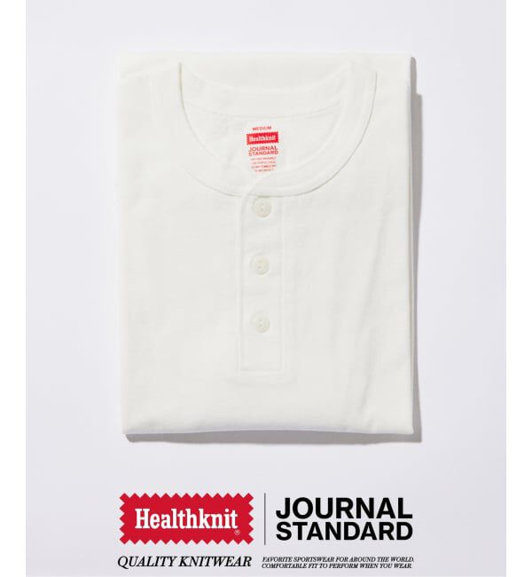 JOURNAL STANDARD「Healthknit / ヘルスニット 別注 ヘンリーネックTシャツ」|Tシャツ・カットソー|ホワイト