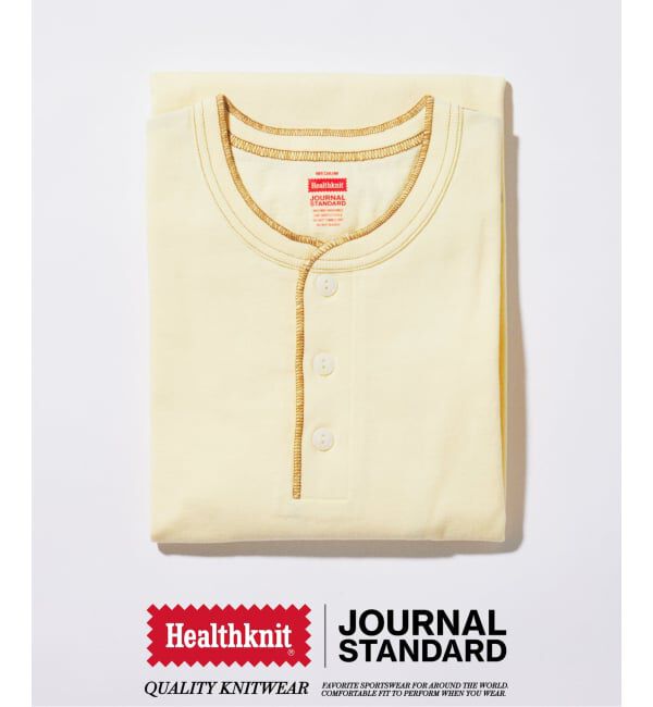JOURNAL STANDARD「Healthknit / ヘルスニット 別注 ヘンリーネックTシャツ」|Tシャツ・カットソー|イエロー