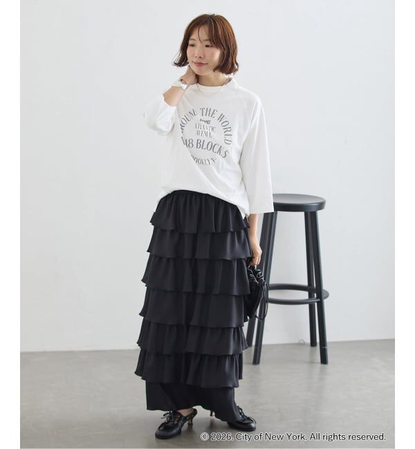journal standard L'essage「ラグランピグメントTシャツ(NYC)」|Tシャツ・カットソー|