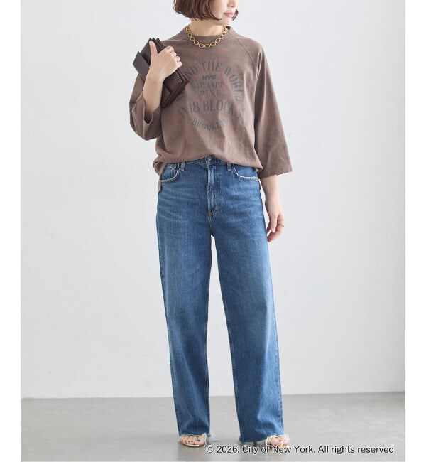 journal standard L'essage「ラグランピグメントTシャツ(NYC)」|Tシャツ・カットソー|