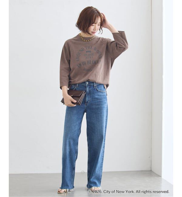 journal standard L'essage「ラグランピグメントTシャツ(NYC)」|Tシャツ・カットソー|