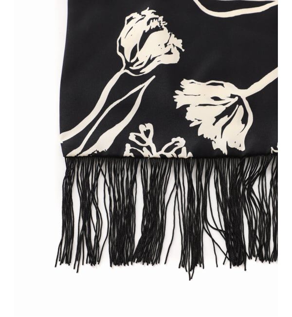 journal standard L'essage「AENEIS/エネス Nostalgia FLowers Fringed Silk Scarf スカーフ」|バンダナ・スカーフ|
