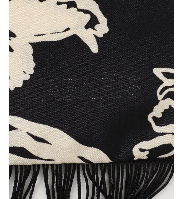 journal standard L'essage「AENEIS/エネス Nostalgia FLowers Fringed Silk Scarf スカーフ」|バンダナ・スカーフ|