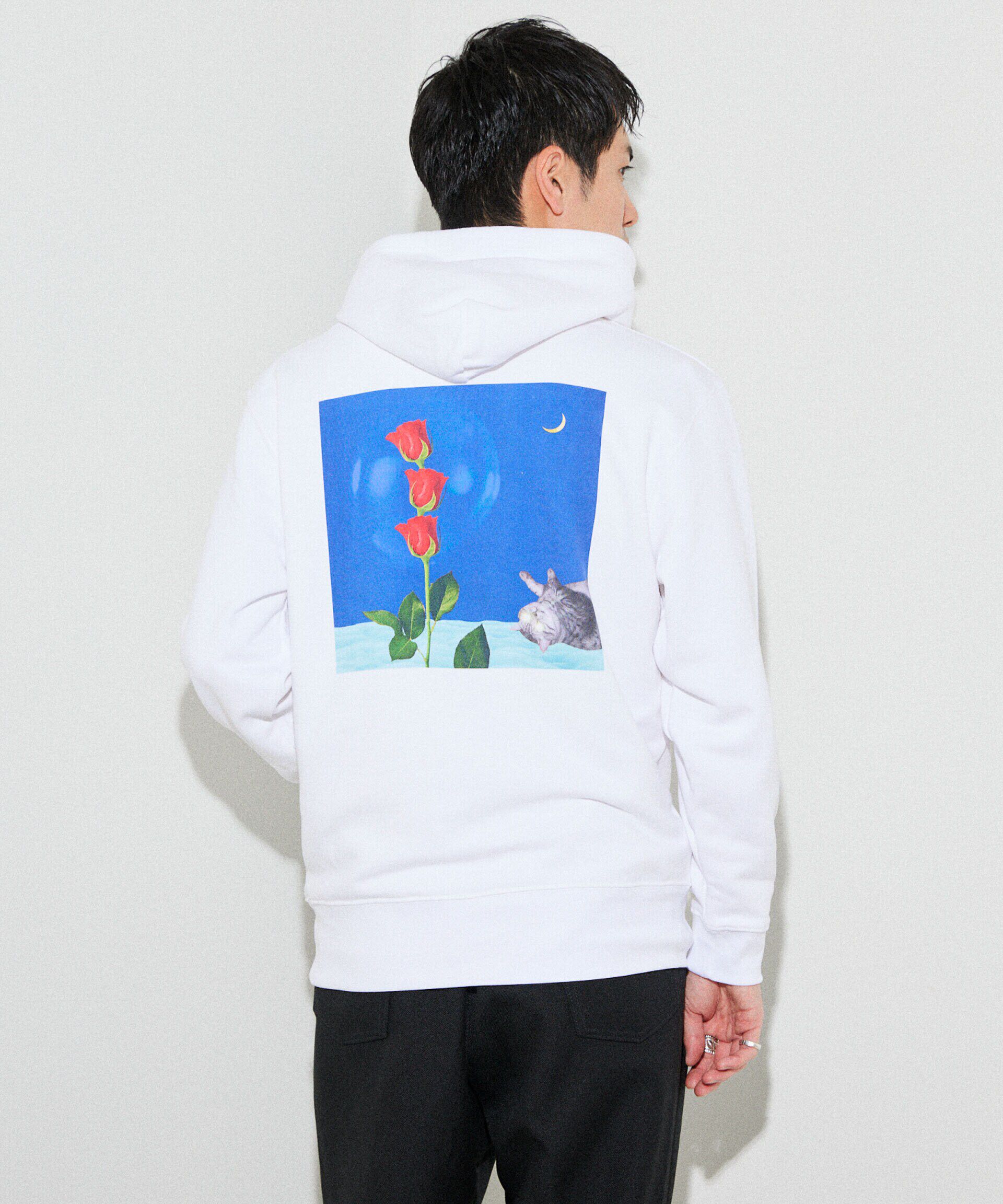 NANO universe「「とんだ林蘭&times;NANO universe」 フードパーカー」|Tシャツ・カットソー|