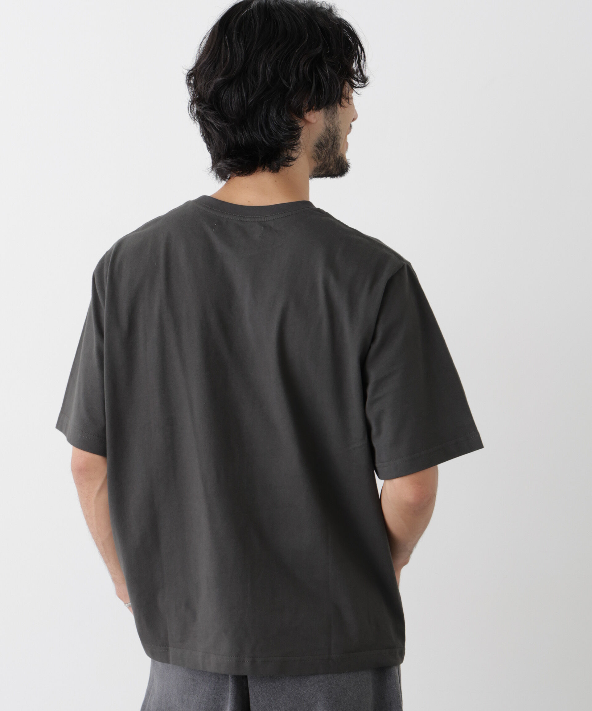 NANO universe「微起毛クロップドTシャツ 半袖」|Tシャツ・カットソー|