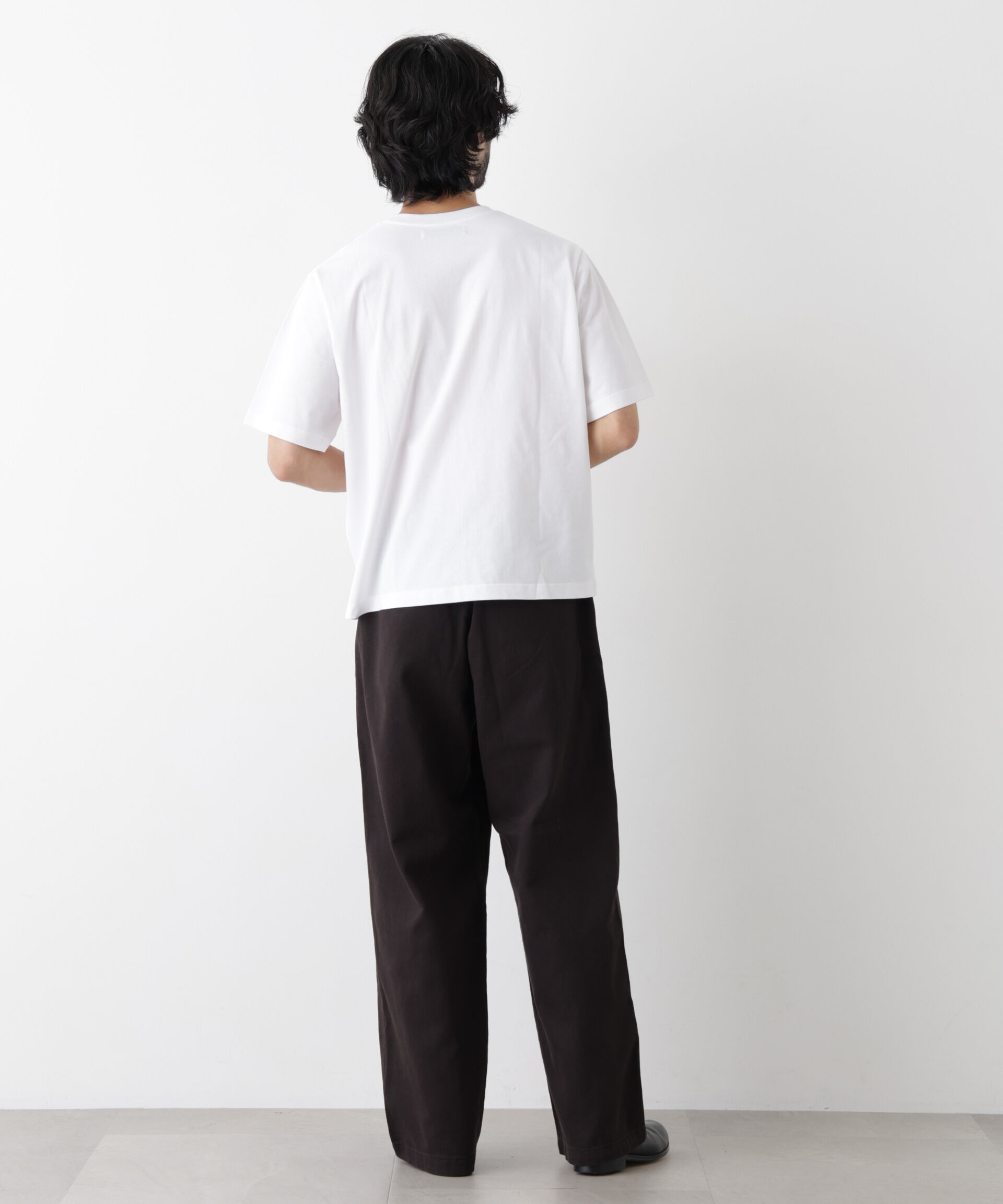 NANO universe「微起毛クロップドTシャツ 半袖」|Tシャツ・カットソー|