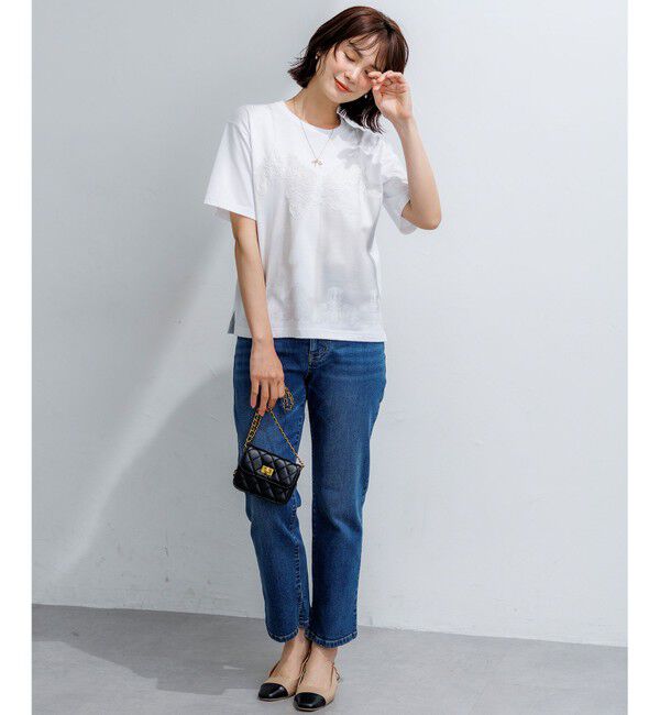 組曲「【WEB限定】トロンプルイユ レースキャミソール Ｔシャツ」|Tシャツ・カットソー|