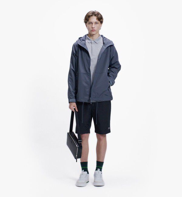LACOSTE「撥水防風 ドロストコード フーデッド ナイロンブルゾン / マウンテンパーカー」|その他|