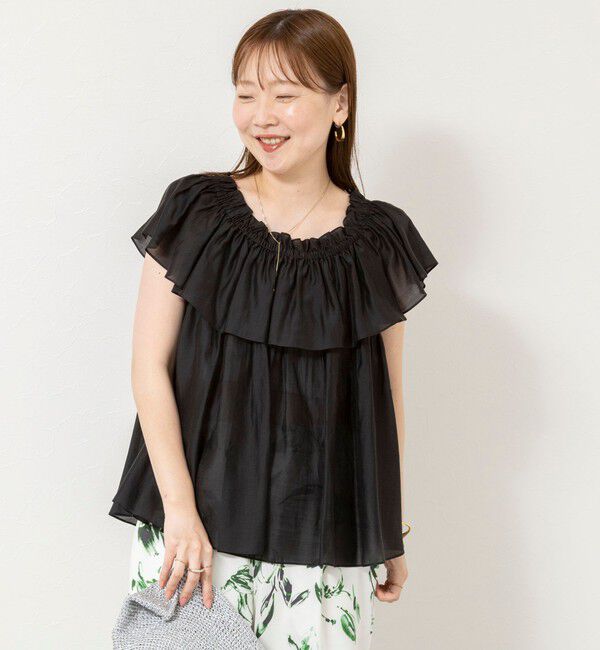 NOLLEY'S sophi「《セットアップ対応》【BECシリーズ】ウォッシャブルシアーローンオフショルブラウス」|シャツ・ブラウス|