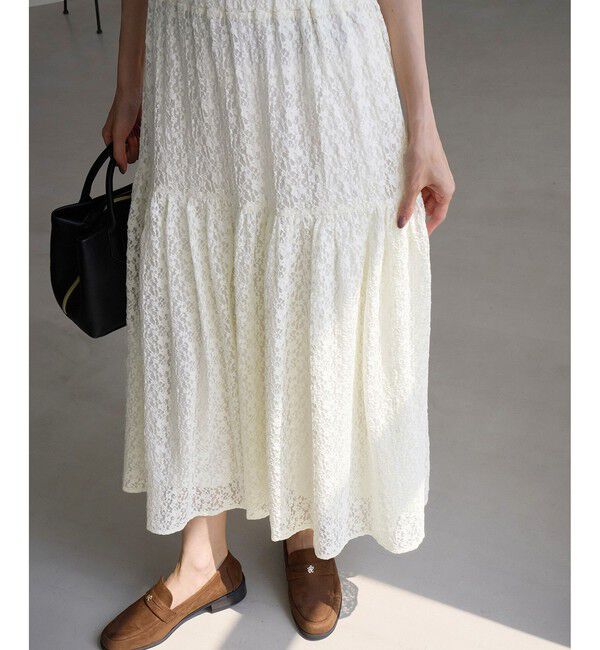 Rope&rsquo;Picnic「レースティアードスカート」|スカート|