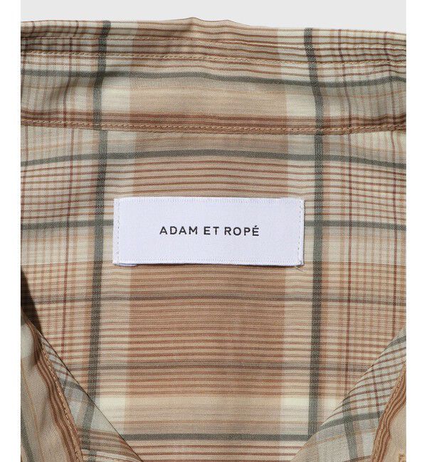 ADAM ET ROPE'「シアー パターンド ロングスリーブ プルオーバー シャツ」|シャツ・ブラウス|