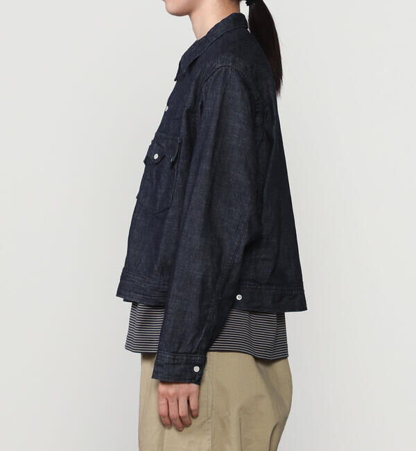  「orSlow | SHORT WESTERN SHIRT JACKET WOMEN」|デニムジャケット|
