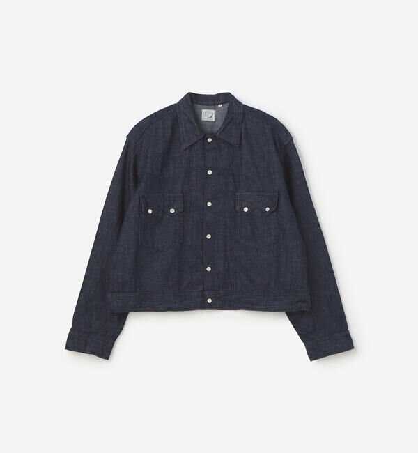  「orSlow | SHORT WESTERN SHIRT JACKET WOMEN」|デニムジャケット|