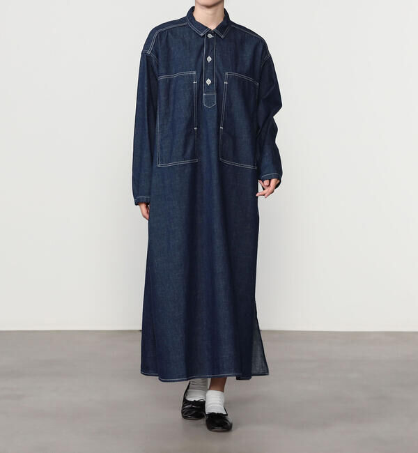  「orSlow | PULLOVER DENIM DRESS WOMEN」|ワンピース|