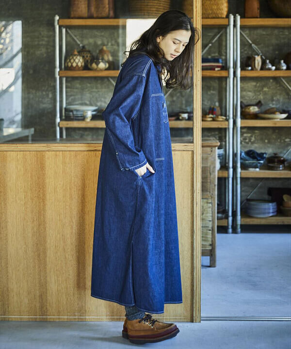  「orSlow | PULLOVER DENIM DRESS WOMEN」|ワンピース|