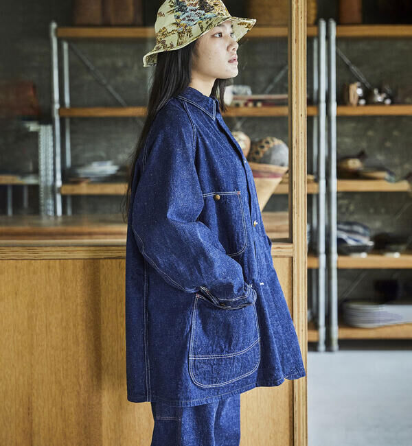  「orSlow | LOOSE FIT DENIM COVERALL WOMEN」|デニムジャケット|