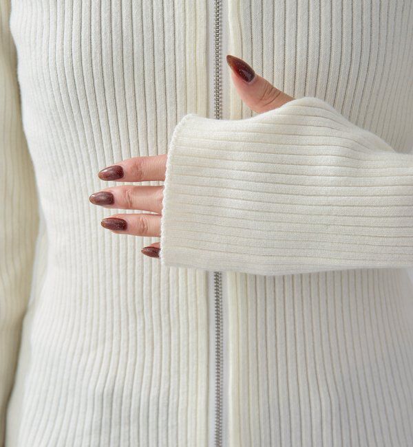  「【2026AW Debut】【UNFORM】カシミヤ混ジップリブニット」|ニット・セーター|