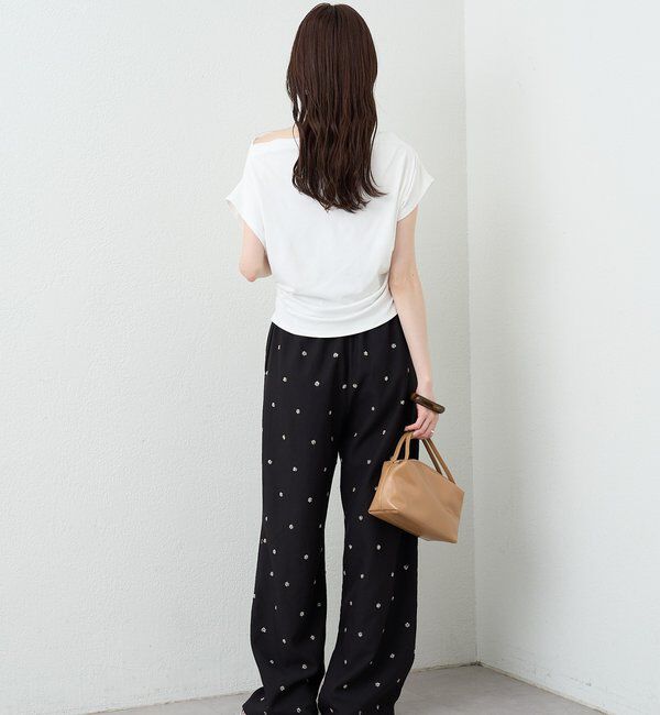  「サイドギャザーオフショルTシャツ」|Tシャツ・カットソー|