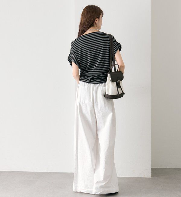  「サイドギャザーオフショルTシャツ」|Tシャツ・カットソー|